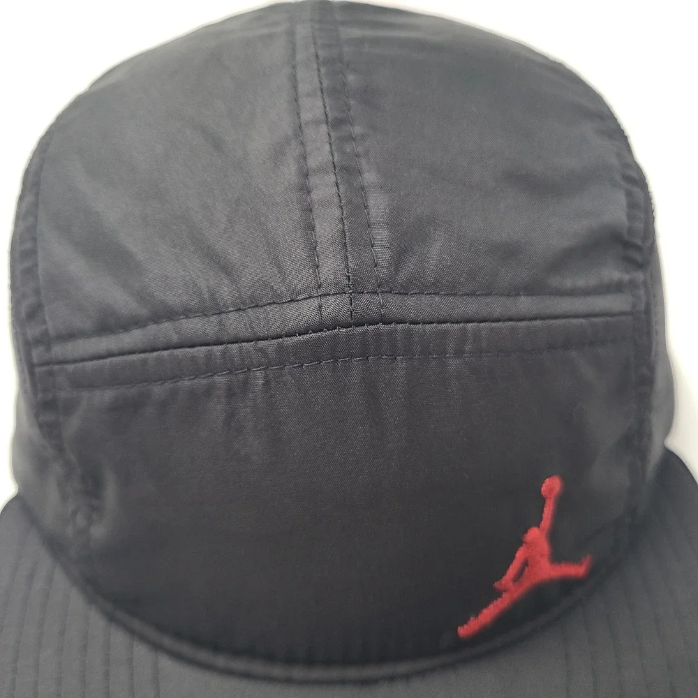 Youth Jordan Hat Strapback 5 Panel Black Red Air Jumpman Size 8-20 Basketball